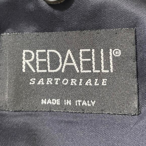 Redaelli Sartoriale 100% Wool Men's Gray Pinstriped Button Blazer Coat Jacket M - Picture 3 of 4